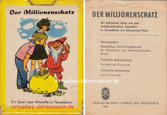 Der Millionenschatz  Quartettspiel DDR