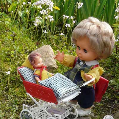 Kleiner Puppenwagen , Sportwagenversion - 70er Jahre DDR