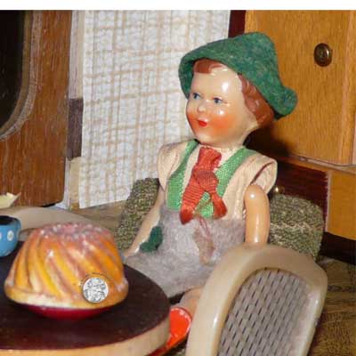 ARI-Puppe in Originalkleidung, 50er Jahre