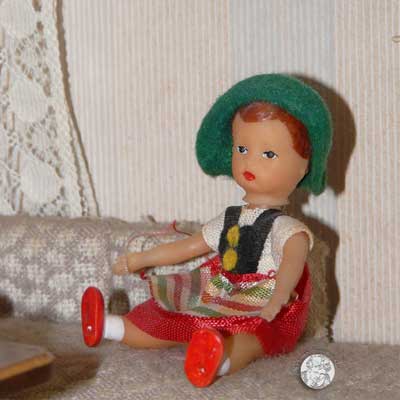 ARI-Puppe in Originalkleidung, 50er Jahre