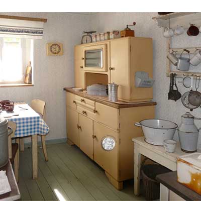 Neubauernhaus von 1949, Einrichtung 50er Jahre, DDR